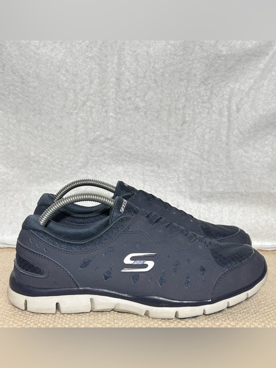 Skechers Shoes - Skechers Womens Blue Gratis Light Heart Lightweight Casual Sneakers Shoes SZ 8
